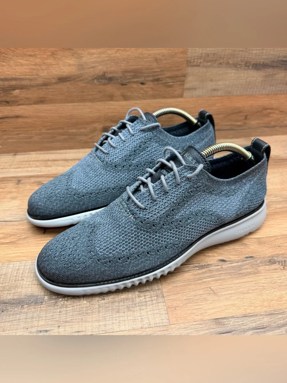 Cole Haan Original Shoes Men’s size 9.5 Gray Wingtip Grand Knit Oxford Sneakers